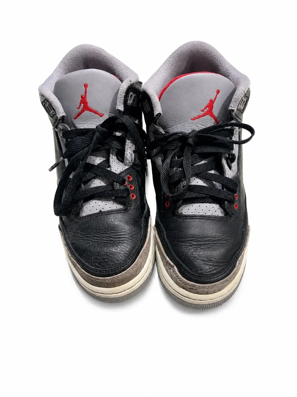Jordan Black/Gray/Red Retro Basketball Sneakers